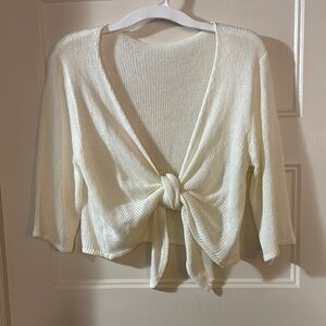 Cream / White Women's Cropped Shrug  Sweater